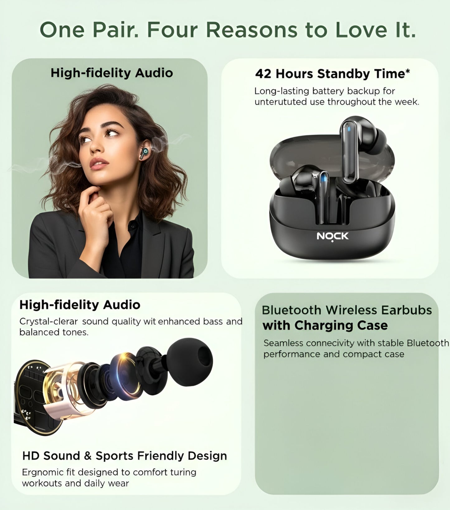 NOCK AURA – Bluetooth Wireless Earbuds