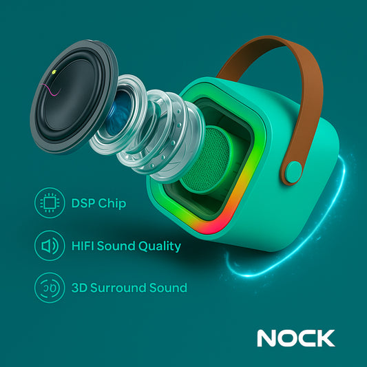 NOCK K12 Wireless Karaoke Dual Mic with RGB Bluetooth Speaker